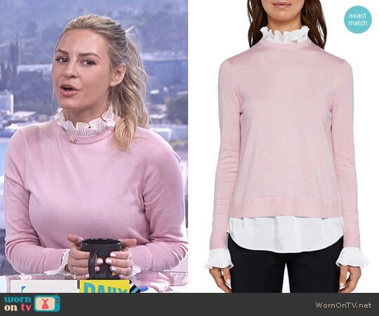Ted Baker Kaarina Layered-Look Sweater worn by Morgan Stewart on E! News