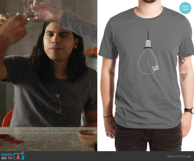 Goodbye Cruel World T-shirt from Threadless worn by Cisco Ramon (Carlos Valdes) on The Flash