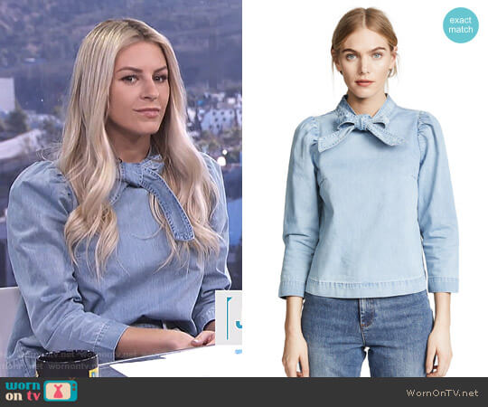 Ulla Johnson Wes Blouse worn by Morgan Stewart on E! News