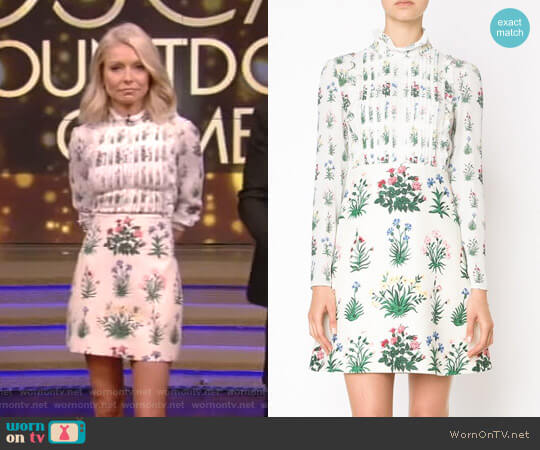 Valentino Embroidered Celia Birtwell Floral Dress worn by Kelly Ripa on Live with Kelly and Mark