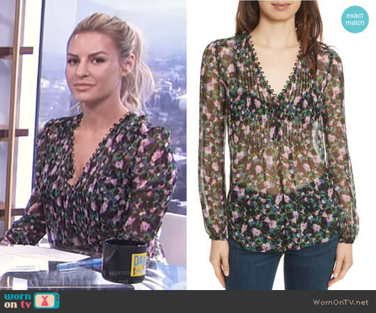 Veronica Beard Lowell Blouse worn by Morgan Stewart on E! News