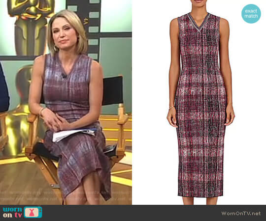 Victoria Beckham Jacquard-Knit Midi-Dress worn by Amy Robach on Good Morning America