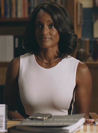 Kara’s sleeveless colorblock dress on Black Lightning