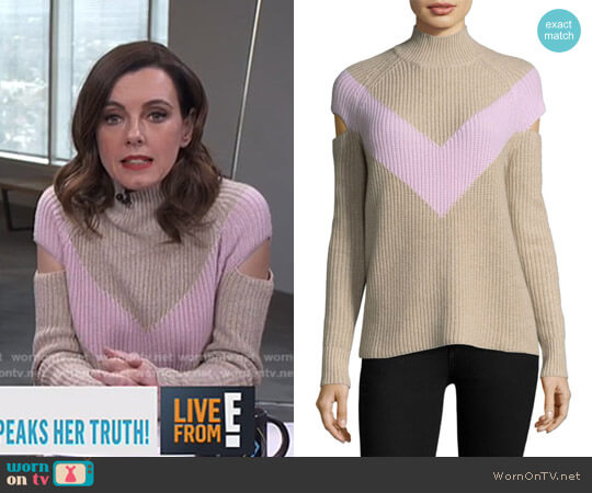 Zoe Jordan Graham Chevron Sweater worn by Melanie Bromley on E! News