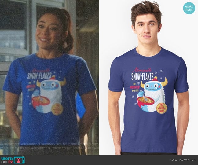 Dino Mike Abominable Snowflakes Unisex T-Shirt worn by Ella Lopez (Aimee Garcia) on Lucifer