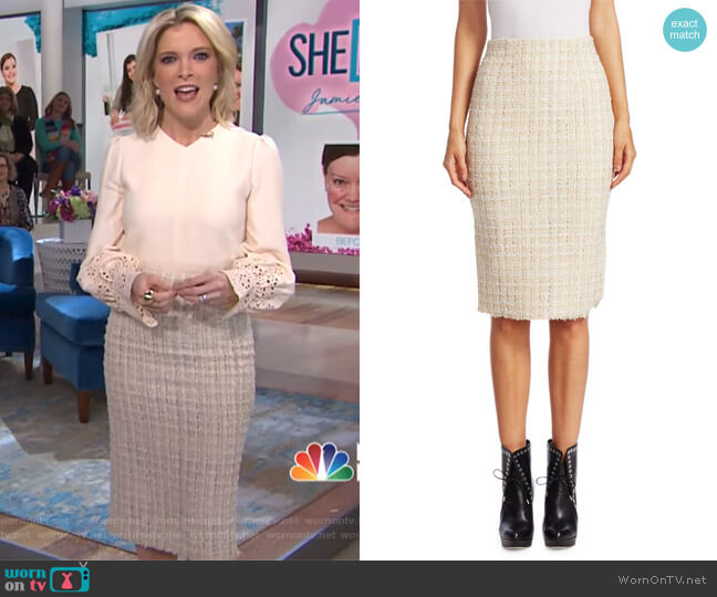 Alexander McQueen Wool Tweed Pencil Skirt worn by Megyn Kelly on Today