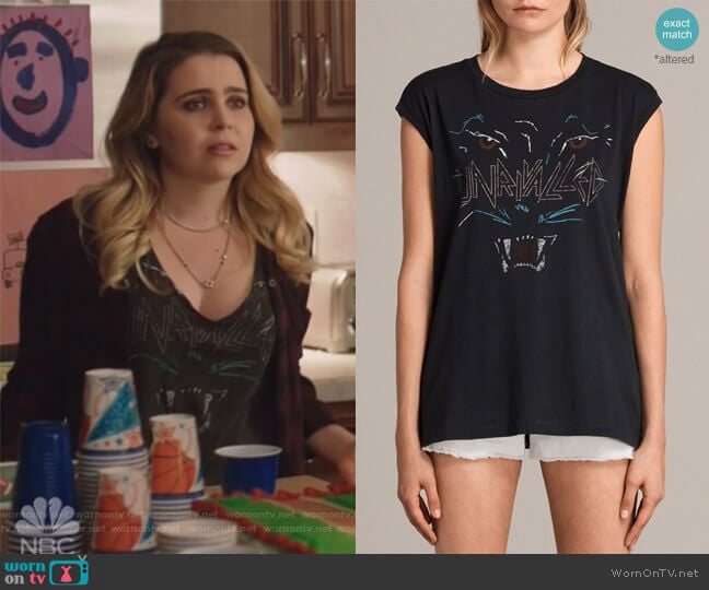All Saints Onca Brooke Tee worn by Annie Marks (Mae Whitman) on Good Girls