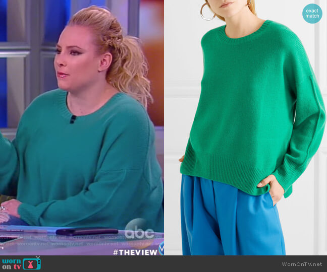Allude Oversized cashmere sweater worn by Meghan McCain on The View