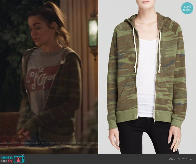 Alternative Adrian Camo Zip Hoodie worn by Callie Jacob (Maia Mitchell) on The Fosters
