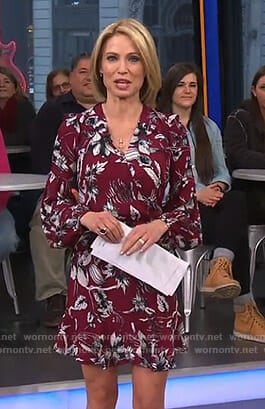 Amy’s red floral dress on Good Morning America