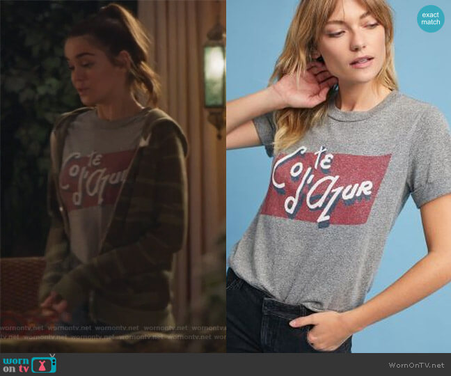 Anthropologie Cote DAzure T-Shirt worn by Callie Jacob (Maia Mitchell) on The Fosters