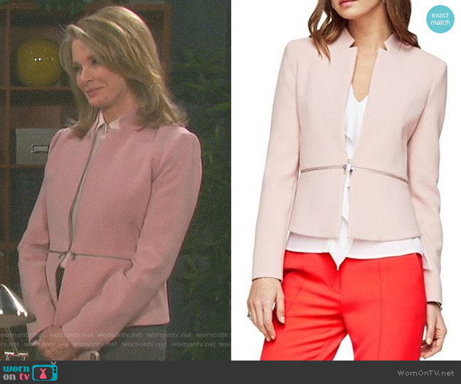 Bcbgmaxazria Barrett Peplum Jacket worn by Marlena Evans (Deidre Hall) on Days of our Lives