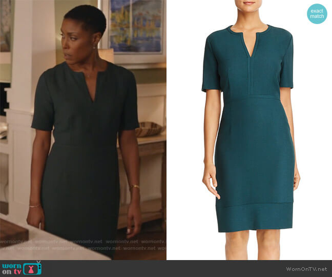 Boss Dalesana Sheath Dress worn by Lynn Stewart (Christine Adams) on Black Lightning