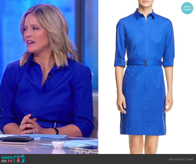 Boss Dashiri Belted Shirt Dress worn by Sara Haines on The View