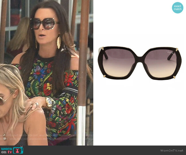 Roberto Cavalli Turais Sunglasses worn by Kyle Richards on The Real Housewives of Beverly Hills