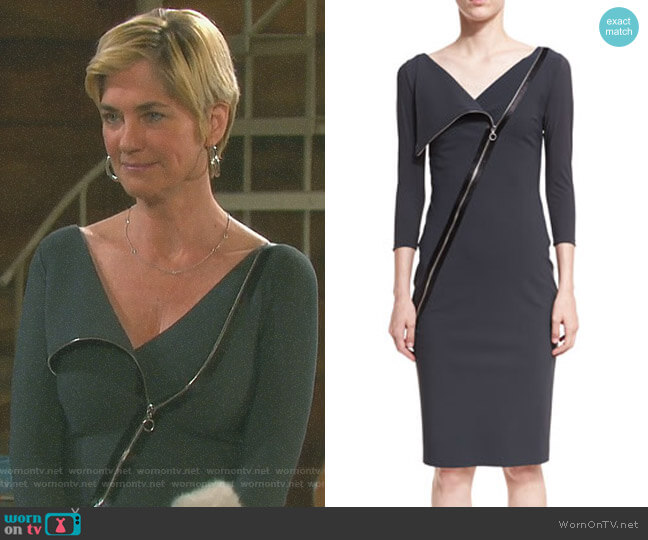 Chiara Boni La Petite Robe Dianthe Dress worn by Eve Donovan (Kassie DePaiva) on Days of our Lives