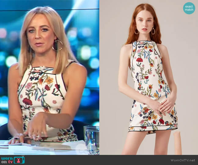 C/Meo Collective Entitle Short Sleeve Dress worn by Carrie Bickmore on The Project