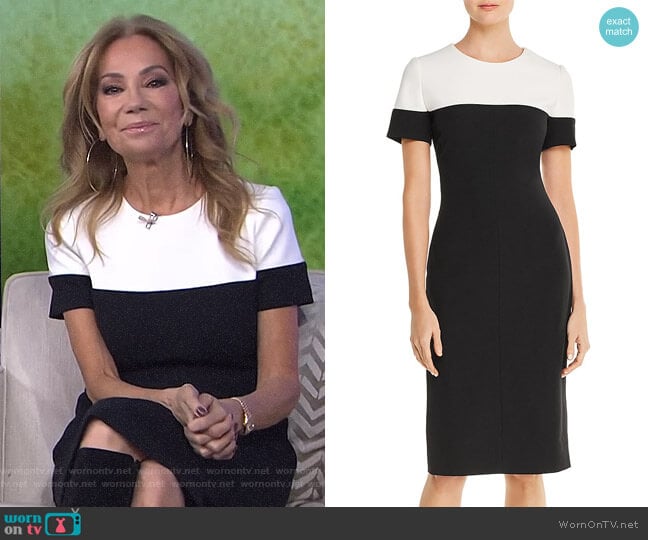 Adrianna Papell Color-Block Dress worn by Kathie Lee Gifford on Today