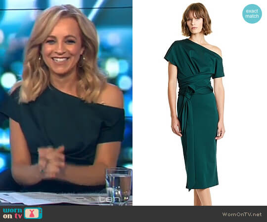 Country Road Twist Bodycon Dress worn by Carrie Bickmore on The Project