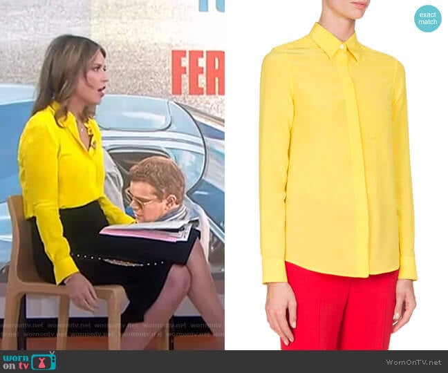 Givenchy Crepe de Chine Blouse worn by Savannah Guthrie on Today