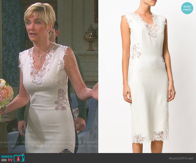 Ermanno Scervino Lace Trim Dress worn by Eve Donovan (Kassie DePaiva) on Days of our Lives