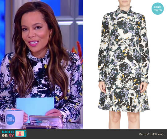 Erdem Bernette Floral-Print Dress worn by Sunny Hostin on The View