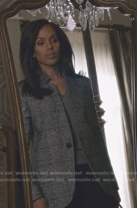 Olivia’s grey jacket and black boots on Scandal