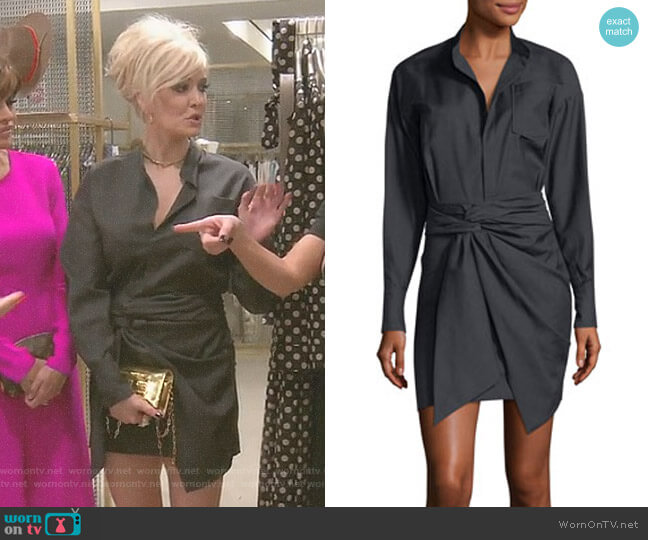 Isabel Marant Étoile Nolla Wrap-Front Shirtdress worn by Erika Jayne on The Real Housewives of Beverly Hills