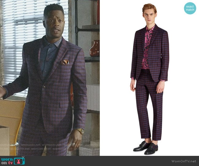 Etro Check Suit worn by Jeff Colby (Sam Adegoke) on Dynasty