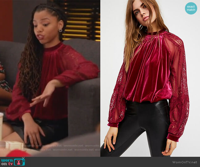 Free People Dream Team Top worn by Jazlyn Forster (Chloe Bailey) on Grown-ish