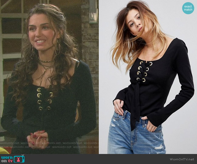 Free People Looking Back Top worn by Ciara Brady (Victoria Konefal) on Days of our Lives
