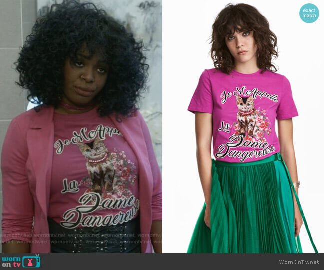 H&M La Dame Dangereuse t-shirt worn by Porsha Taylor (Ta'Rhonda Jones) on Empire