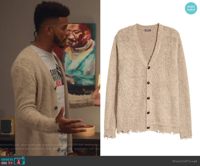 H&M Knit Cardigan worn by Aaron Jackson (Trevor Jackson) on Grown-ish