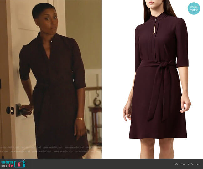 Hobbs London Lois Keyhole Belted Dress worn by Lynn Stewart (Christine Adams) on Black Lightning