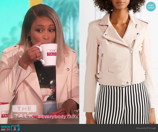 IRO Ashville leather biker jacket worn by Eve on The Talk