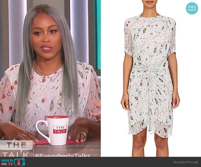Isabel Marant Etoile Barden Silk Minidress worn by Eve on The Talk