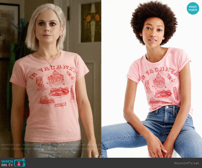 J.Crew In vacanza Graphic T-shirt worn by Liv Moore (Rose McIver) on iZombie