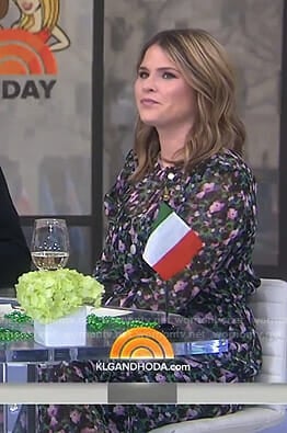 Jenna’s black floral midi dress on Today