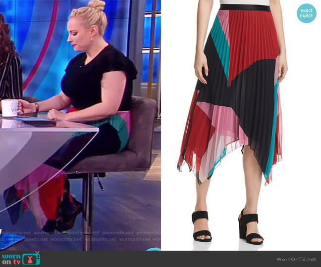 Joie Dashiella Pleated Midi Skirt worn by Meghan McCain on The View