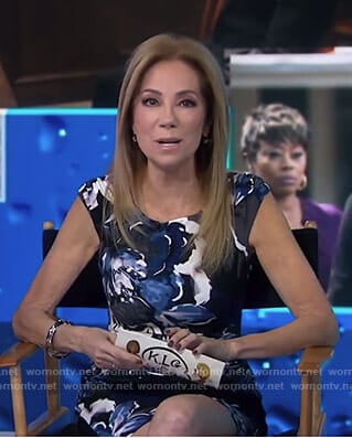 Kathie’s black floral sheath dress on Today