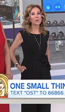 Kathie’s black tie waist jumpsuit on Today