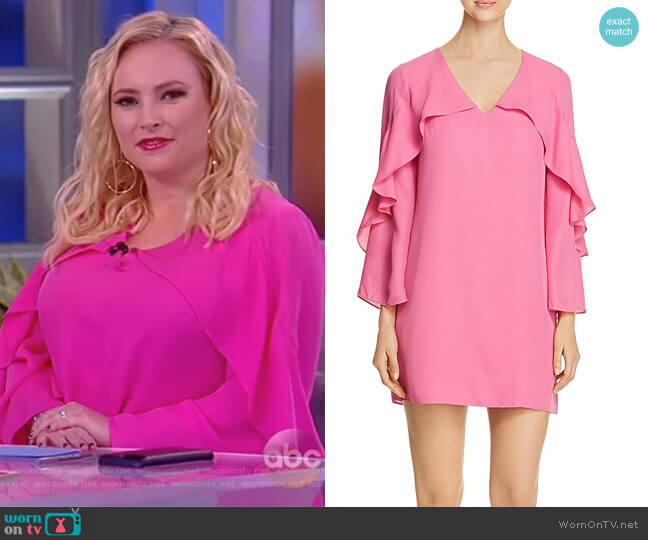 Kobi Halperin Bethenny Ruffle-Sleeve Shift Dress worn by Meghan McCain on The View