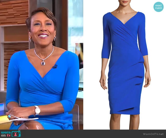 La Petite Robe di Chiara Boni Florien Jersey Dress worn by Robin Roberts on Good Morning America