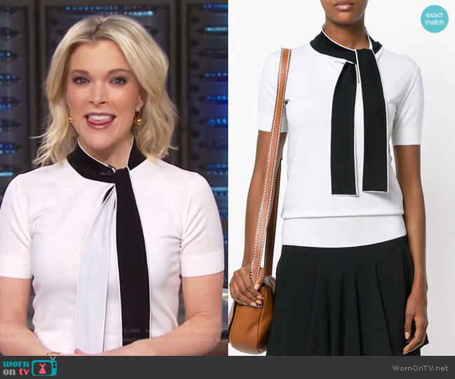 Lanvin Contrast Bow Jumper worn by Megyn Kelly on Today
