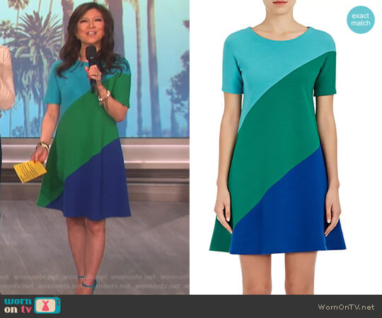 Lisa Perry Swirl Wool A-Line Dress worn by Julie Chen on The Talk
