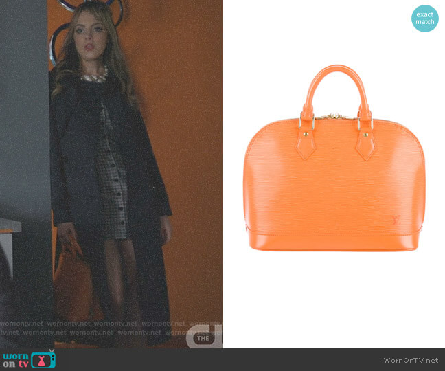 Louis Vuitton Epi Alma MM worn by Fallon Carrington (Elizabeth Gillies) on Dynasty