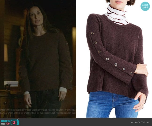 Madewell Button Sleeve Pullover Sweater worn by Claudia Fletcher (Demi Moore) on Empire