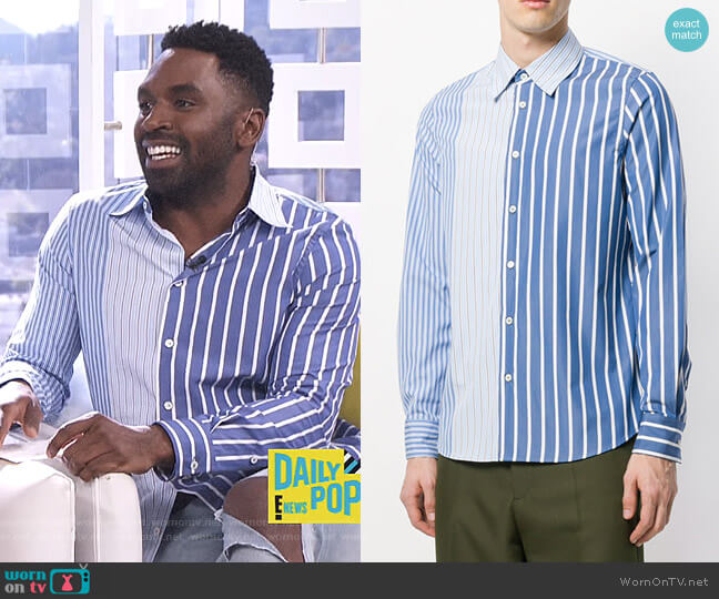 Marni Striped Panel Shirt worn by Justin Sylvester on E! News
