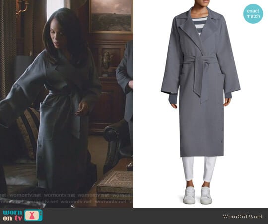 Max Mara Alacre Notch Lapel Coat worn by Olivia Pope (Kerry Washington) on Scandal