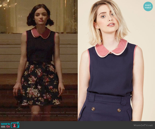 Modcloth Doubly Delightful Sleeveless Top worn by Stella Abbott (Lucy Hale) on Life Sentence